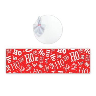 Imagem de Kit Mesa Posta Completo Sousplat com Trilhos Natal Natalino Vermelho -