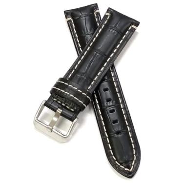 Imagem de Pulseira Relógio Couro Compatível com a Marca Breitling.LC20 (20mm, Preto)