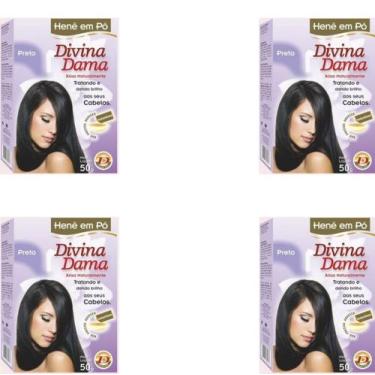 Imagem de Hene em Po Divina Dama 04x50gr Jaborandi ( Cores: Incolor, Chocolate, 