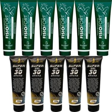 Imagem de Revenda Atacado 6 Pomada Massageadora Fisiofort 150g + 5 Super Gel 30 