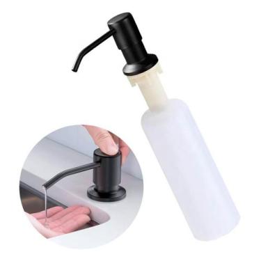 Imagem de Dosador De Detergente Dispenser Para Cuba Inox Embutir Preto - Revomax