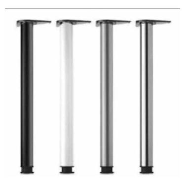 Imagem de 12 Pé De Mesa Com Regulagem Tn 60x730mm Preto Fosco - comercialoliveir