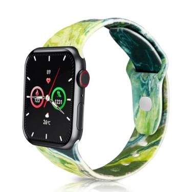 Imagem de Pulseiras esportivas de silicone para relógio inteligente - pulseira de silicone macio à prova d'água adequada para Apple Watch séries 9, 8, 7, 6, 5, 4, 3, 2, 1 e SE, feminino e masculino (38/40/41