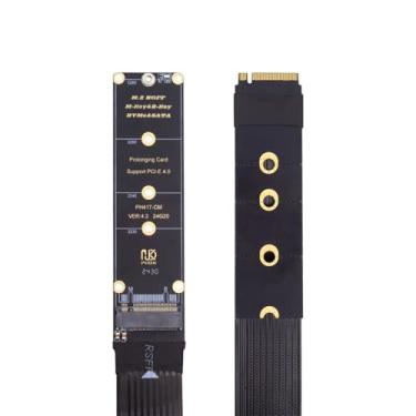 Imagem de xiwai Cartão extensor NGFF M-Key NVME SSD com cabo de extensão PCI Express flexível PCI-E 4.0, adaptador Riser de 30 cm para placa principal SSD 2230/2242/2260/2280