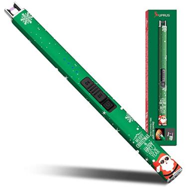 Imagem de SUPRUS Isqueiro Elétrico Arco À Prova de Vento Sem Chama Usb Isqueiro Recarregável com Bloqueio de Segurança para Vela Churrasco Acampamento