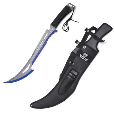 Imagem de Snake Eye Tactical Conjunto de espada Ninja e faca Kunai/arremesso com bainha (BKBLUE)