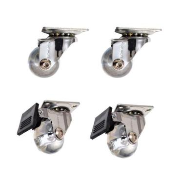 Imagem de Rodizio rodinha de gel giratório móveis máquinas carrinhos 35mm com 4 