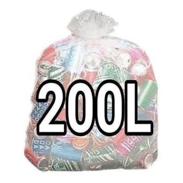 Imagem de Kit 4 Sacos Lixo Transparente 200l Reforçado 400 Unidades - HIGIPACK