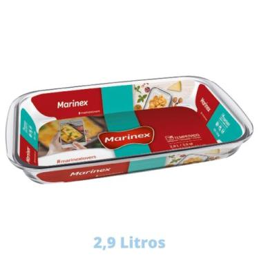 Imagem de Assadeira Travessa 2,9L Retangular Vidro Doces Torta Marinex - NADIR F