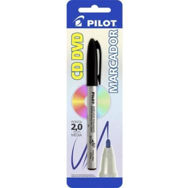 Imagem de Caneta para CD 2.0MM Ponta Média Preta, Blister com 1 Unidade - Pilot