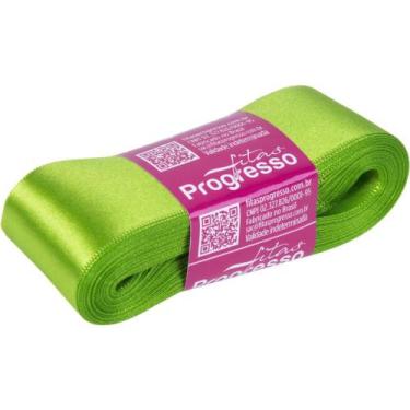 Imagem de Fita de Cetim 38MM 10M Verde Folha 677 - Fitas Progresso