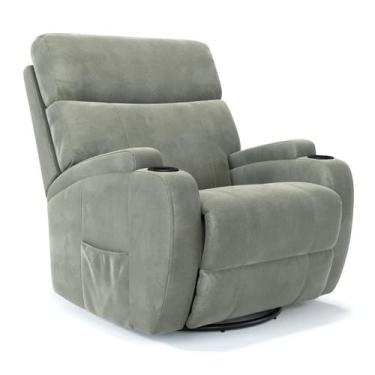 Imagem de Poltrona do Papai Reclinável Elétrica Em Suede - Modelo Imperial Damie