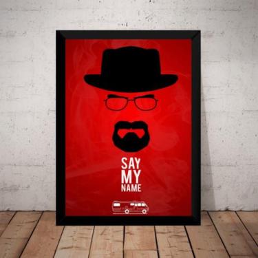 Imagem de Quadro Breaking Bad Heisenberg Simplista Arte Moldurada - Fanarte