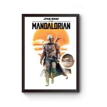 Imagem de Poster Com Moldura A3 Serie The Mandalorian - Fanarte