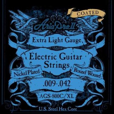 Imagem de Encordoamento Para Guitarra Coated .009 AGS800CXL Aria Pro II