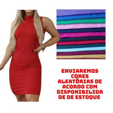 Imagem de KIT c/10 Vestidos Gola Alta Canelado - Emporio J, Gola c, 10 variados,