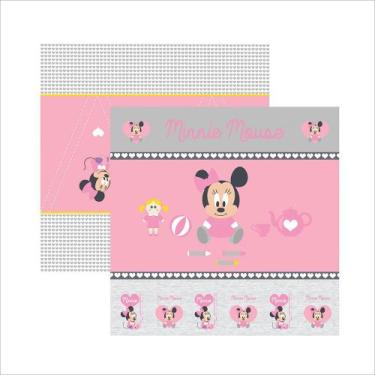 Imagem de Papel Scrap Festa Disney Baby Minnie 1 CenÁRio E Bandeirolas Sdfd022 -