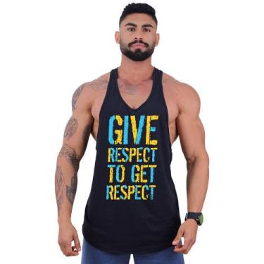 Imagem de Regata Super Cavada Masculina MXD Conceito Give Respect, Preto, EG, Ma
