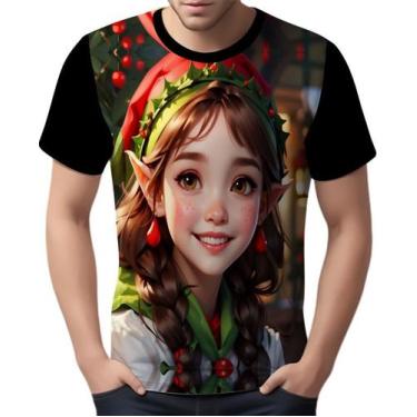Imagem de Camisa Camiseta Tshirt Natal Festas Elfa Duende Neve HD 1 - Enjoy Shop