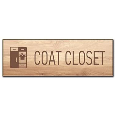 Imagem de Placa autoadesiva para armário de 23 x 7,6 cm, para casa, escritório, loja (granulação de madeira)