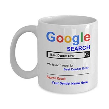 Imagem de SpreadPassion Caneca de café de dentista personalizada - Presentes para dentista - Caneca personalizada de dentista - Ideia de de dentista - Caneca de café de 325 ml