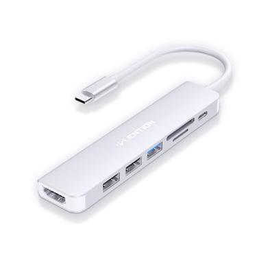Imagem de LENTION Hub USB C carregamento de 100 W, HDMI 4K, Dual Leitor de Cartão, Compatível USB 3.0 e 2.0 2023-2016 MacBook Pro, novo Mac Air/Surface, Chromebook, adaptador de driver estável