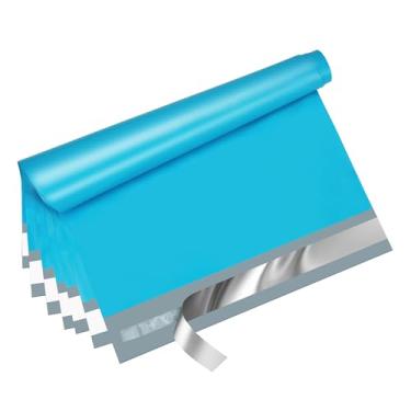 Imagem de Jowlroel Envelopes de Correspondência Azuis de Poliéster 10X13", 100 Unidades, Sacos de Remessa Adesivos Fortes para Roupas, Envelopes de Correspondência Autovedantes E À Prova D'Água, Sacos de Corres