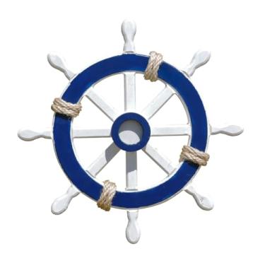 Imagem de Quadro Decorativo Tema Náutico Casa Praia Barco Veleiro Rústico MDF Corda Sisal Parede Ambientes Sofisticados Sala Varanda Marítimo Vintage Decoração Versátil Elegante Charme Clássico Azul Branco Pequeno