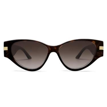 Imagem de Appassal Óculos de sol vintage olho de gato para mulheres, armação de gato, óculos escuros modernos AP3720, C2 tartaruga/marrom gradiente, Medium