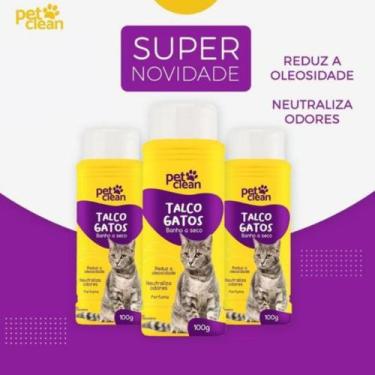 Imagem de Talco Banho A Seco Para Cachorro e Gato Higiene Pet Neutraliza Odores 