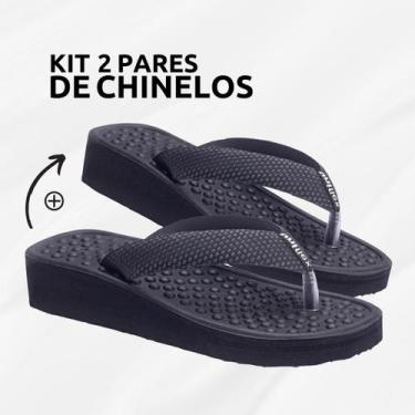 Imagem de Kit 2 Pares Chinelo Ortopédico Para Esporão Massageador - Uniflex, 35/