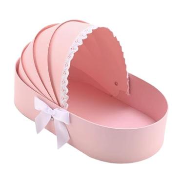 Imagem de oshhni Caixa de chá de chá de chá de bebê caixa de papel de papel de papelão celebração caixa de embalagem de flores para o dia dos namorados bolsa de, Rosa