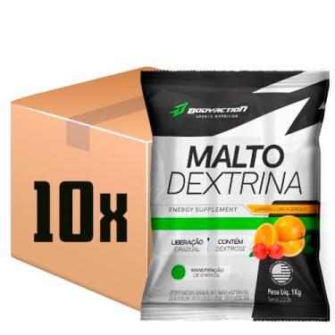 Imagem de Kit 10x Maltodextrina 1kg - Body Action Oferta - SABOR LARANJA COM ACEROLA