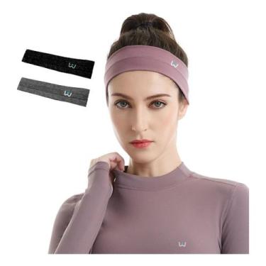 Imagem de Kit 2 Faixa De Cabeça Headband Esporte Corrida Futebol Yoga - NoBrand,