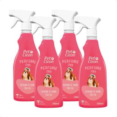 Imagem de Combo 4 Perfume Fêmea Pet Clean - 500ml