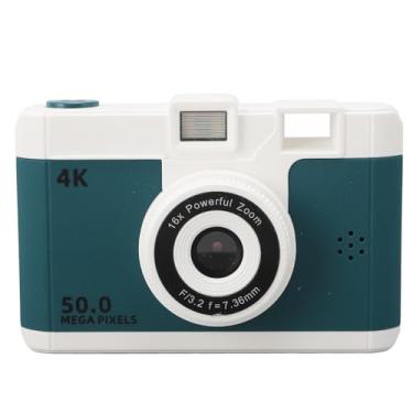Imagem de Câmera Digital de 50mp 1080p Pequena Câmera Compacta 8x Zoom 2,4 Polegadas Tela de 800mAh Bateria, para Viagens, Reuniões, Formaturas, Casamentos (Verde)