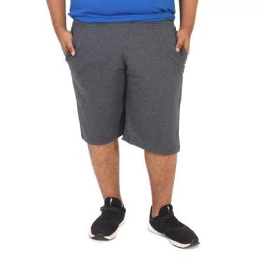 Imagem de Bermuda Plus Size Masculina Moletinho Com Bolsos Confortável - TechMal