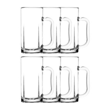 Imagem de Kit 6 Canecas Bremen De Chopp Cerveja De Vidro 300ml Bar Restaurante -