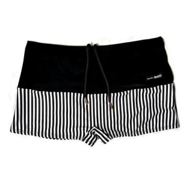 Imagem de Sunga adulto boxer preto listra - Bim Beachwear, P