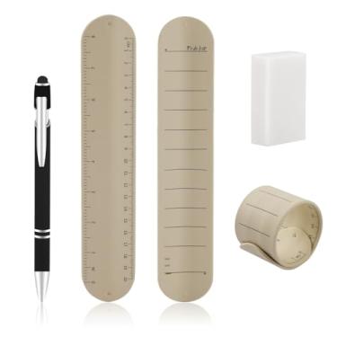 Imagem de 1PCS Reusable Waterproof Silicone Memo Wristband,Erasable Wearable Notepad with Pen Eraser for To-Do Lists,Study Task Reminders(Yellow)