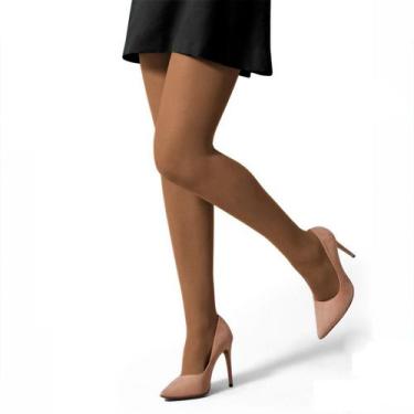 Imagem de Meia Calça Feminina Clássica Fio 15 Kit com 5 - Selene, Bege, M