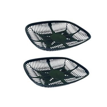 Imagem de Duas fruteira plástico centro de mesa decoração cozinha frutas(2 preto)