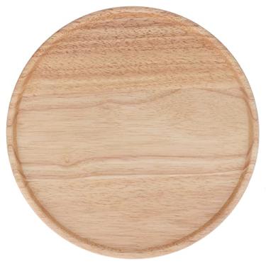 Imagem de Prato de pizza GRCFUMO, prato de madeira, bandeja de servir de madeira, prato de sushi, bandeja de servir resistente ao calor para talheres, prato de servir restaurante doméstico