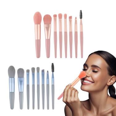 Imagem de Pincéis Para Maquiagem Kit 16 Peças Mini Pincel Precisão C/ Estojo - 2