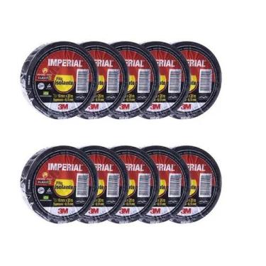 Imagem de Kit com 10 Fita Isolante 3M Imperial 18MM X 20M