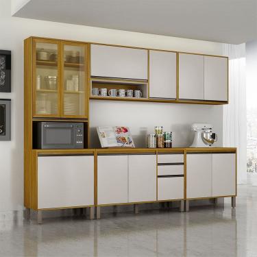 Imagem de Cozinha Completa Nala Com Cristaleira 5 Peças 12 Portas Mobilihouse