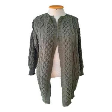 Imagem de Suéter Plus Size Feminino Longo Aberto Tricot Premium InvernO-Feminino