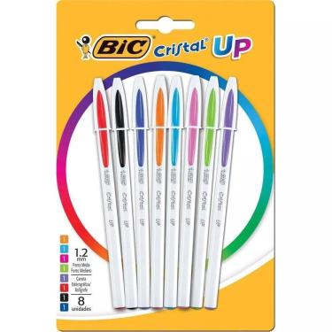 Imagem de BIC Caneta Esferográfica Cristal UP 8 Cores Vibrantes Ponta Média 1,2mm