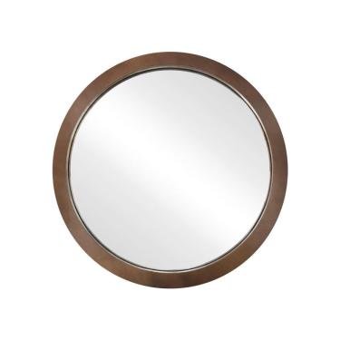 Imagem de Espelho Emoldurado Sandy Freijó 45cm Redondo