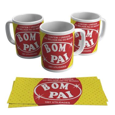 Imagem de Caneca Dia Dos Pais Bom Pai 1001 Utilidades Bombril 325ml